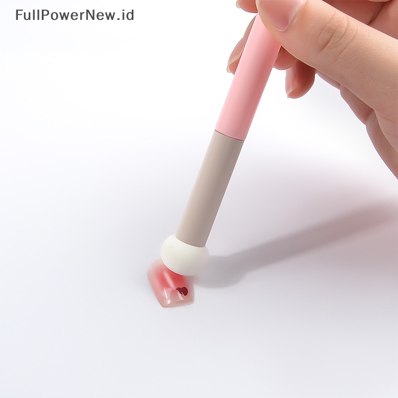 Power 1Pcs Gradient Shading Pen Dotg Brush Spons Kepala Nail Art Brush Tool ID