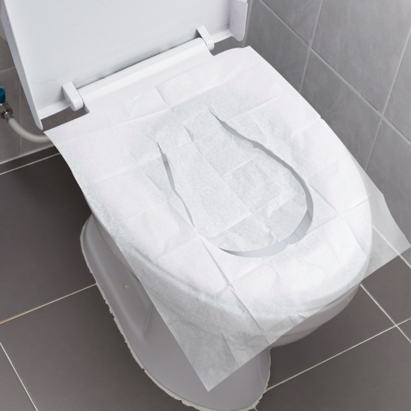 10pcs /Bag Portable Disposable Toilet Seat Cover/ Alas Toilet Air Larut Dalam Nyaman/Travel Aksesoris Kamar Mandi Hotel