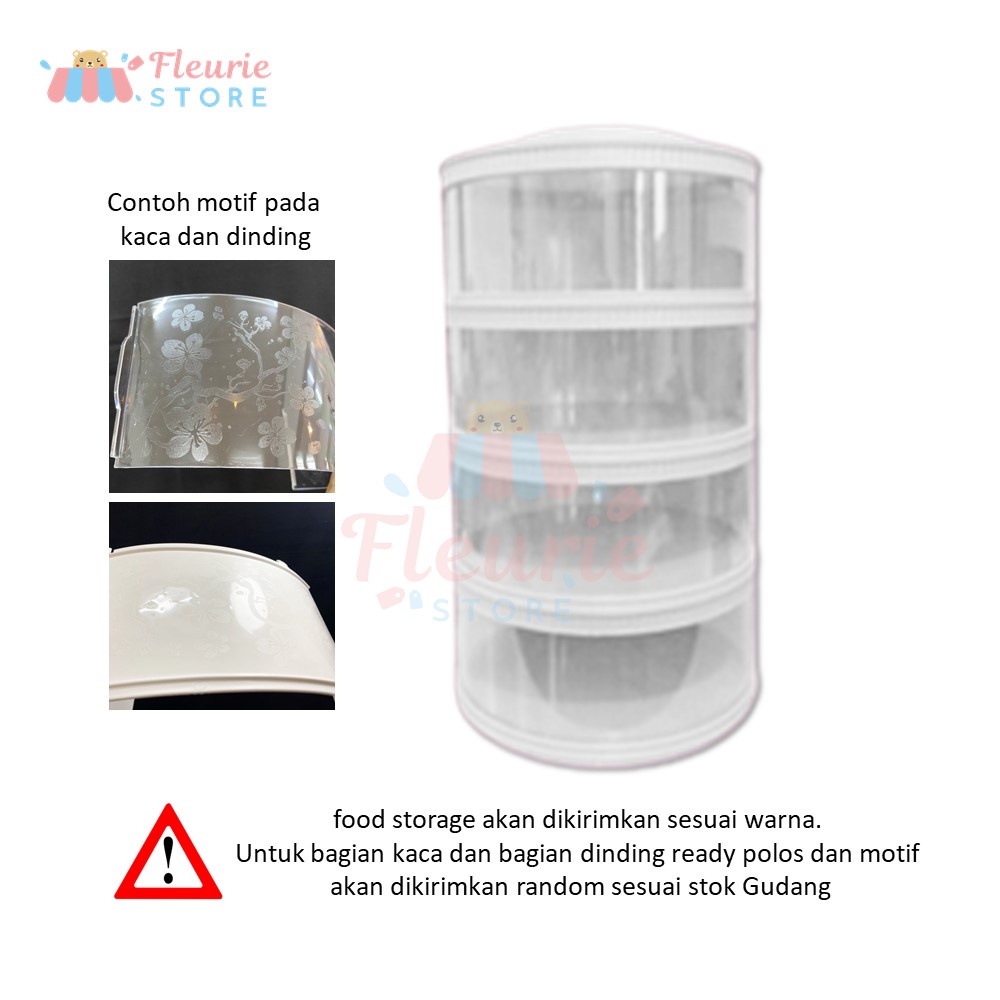 Food Storage 4 Susun / 5 Susun - Tudung Saji Susun 4 Layer COD