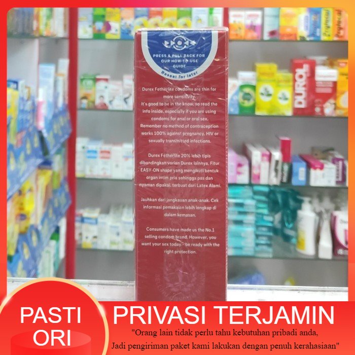 Hanovershop Durex Fetherlite 3S / 12S - Kondom Tipis Durex Fetherlite