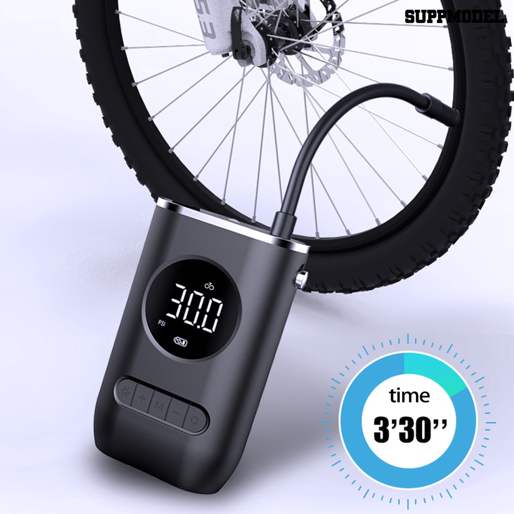 [SM]1 Set Pengisi Angin Ban Mobil Dengan Pengukur Tekanan Digital 4000mAh Lampu LED 150psi Sepeda Portable Motor Bola Pompa Angin Elektrik Perlengkapan Otomatis
