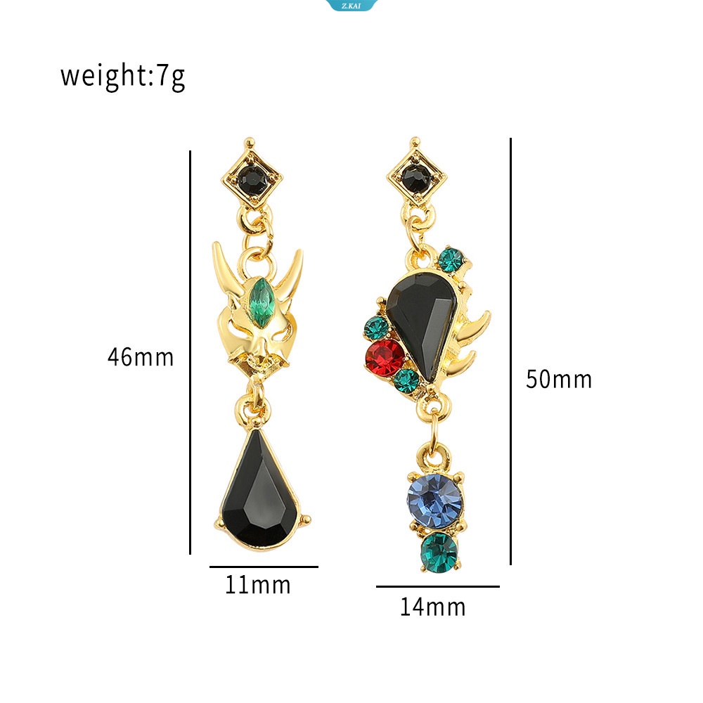 Permainan Genshin Impact Hu Tao Venti Kalung Telinga Studs Cosplay Anime Stud Anting Perempuan Hadiah Fashion Perhiasan Gadis Hadiah Ulang Tahun [ZK]