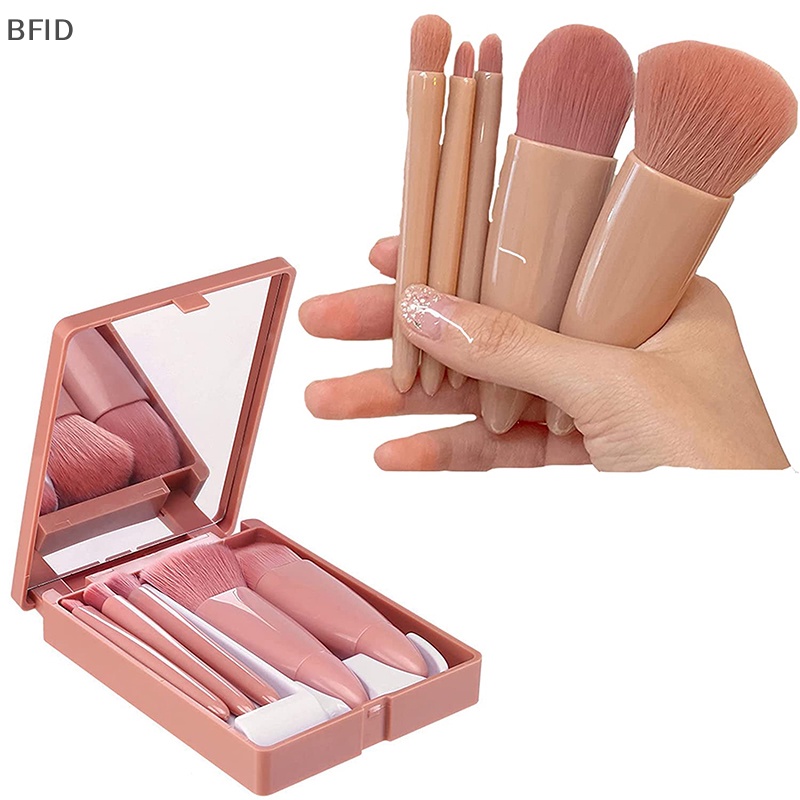 [BFID] Kuas Kabuki Makeup Mini Set Mirror Soft Foundation Bedak Eyeshadow Brush Kit [ID]