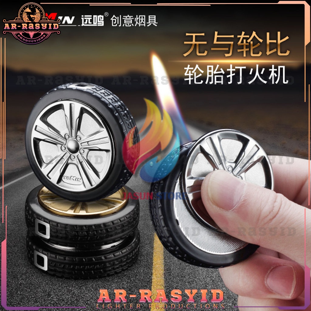 TERBARU! Korek Api Gas Roda Ban Mobil Car Wheels Yomin Lighter YM-110