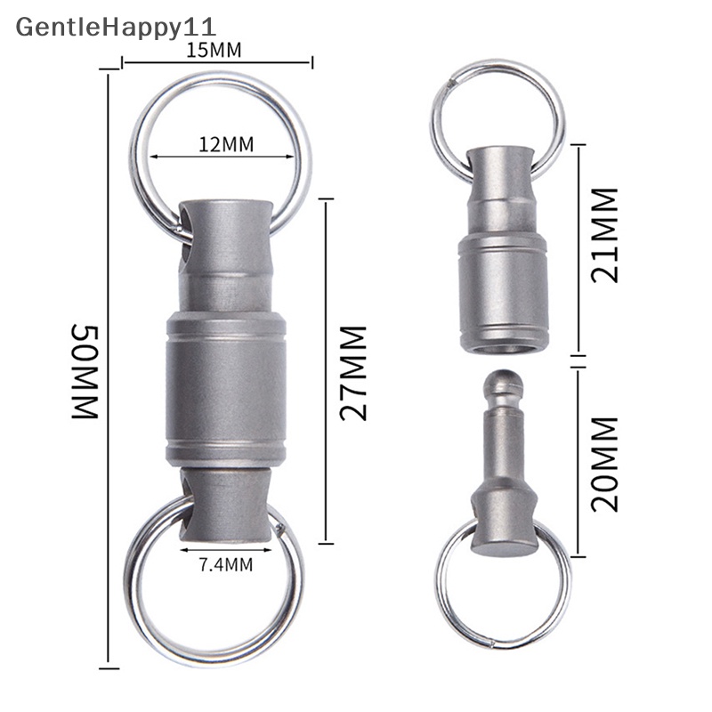 Gentlehappy Rotate Buckle Portable al Alat Outdoor Bahan Titanium Alloy Pinggang id