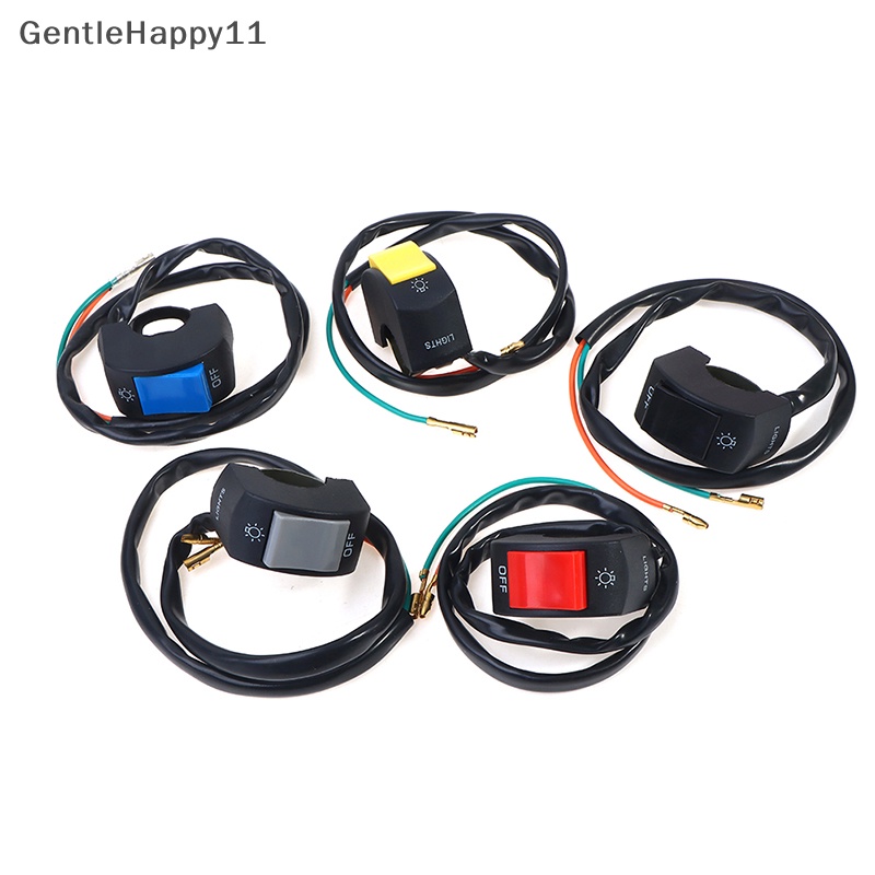 Gentlehappy 22mm ON/OFF Saklar Motor Push Button 12V Tombol Stang Switch Untuk ATV id