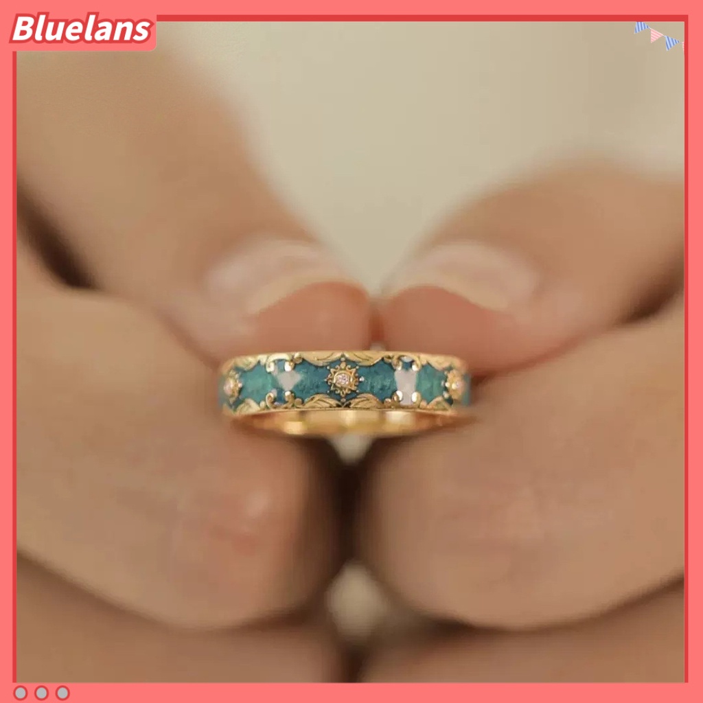 [BLS] Niche enamel Pola Kerajinan, Desain Cantik, Temperamen Peri Canggih Dan Indah, Hanya Cincin enamel Hijau