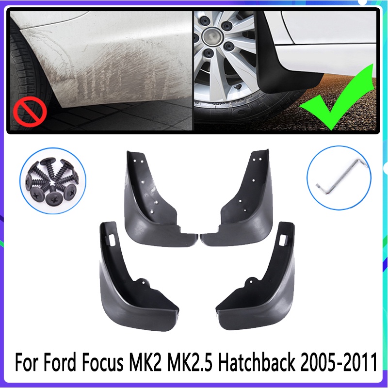 4pcs Flaps Lumpur Mobil Untuk Ford Focus2 MK2 MK2.5 Hatchback 2005~2011 Mudguard Splash Guards Fender Mudflaps Aksesoris Mobil