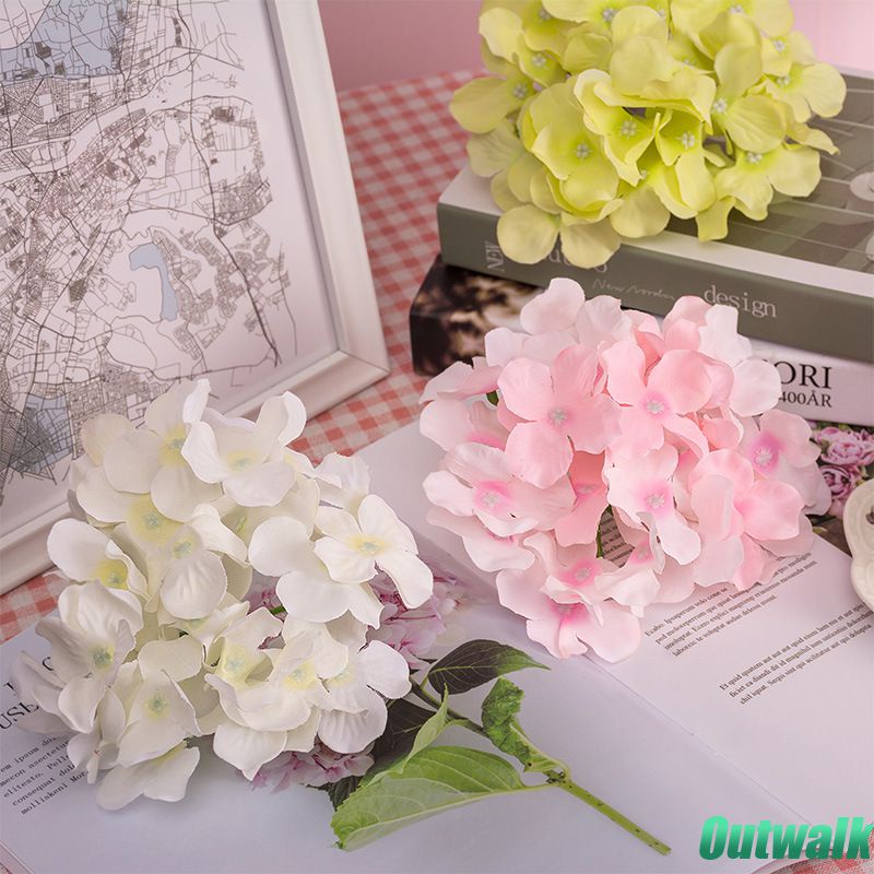 ღ Buatan Hydrangea Bunga Sutra Bunga Plastik Dekorasi Pesta Ulang Tahun Pernikahan Diy Garland Dinding Bunga Fotografi Latar Belakang Dekorasi Bunga Palsu