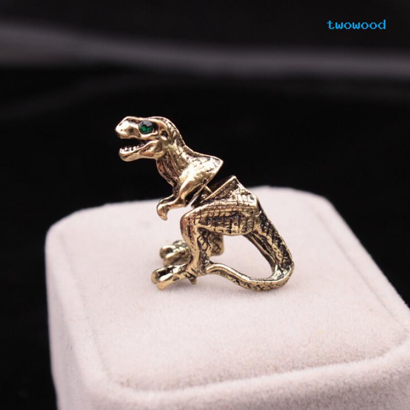 Twowood Harajuku Tiga Dimensi Hewan Kecil Dinosaurus Kepribadian Fashion Piercing Stud Earrings