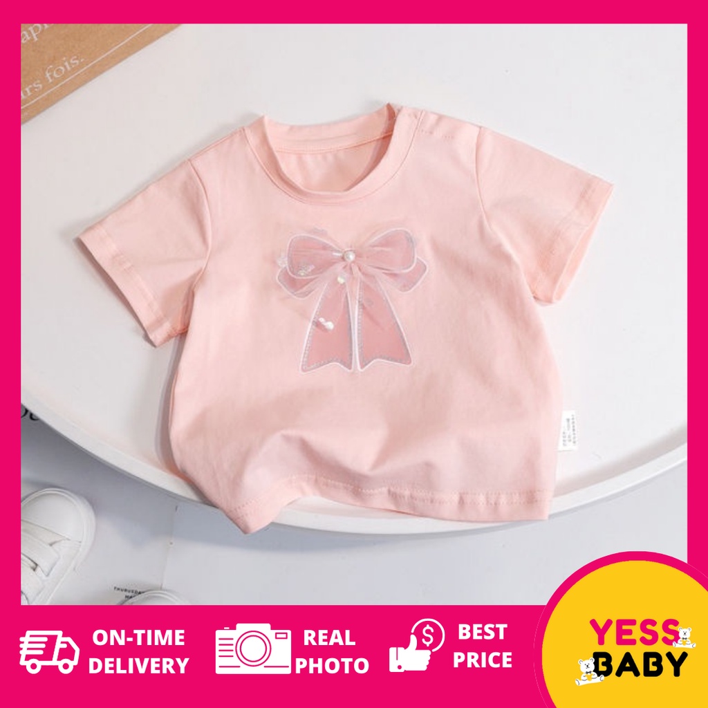 YESSBABY DRESS PITA T-shirt lengan pendek/Kaos anak perempuan Lucu/kaos pesta anak cewek usia 1-9 tahun