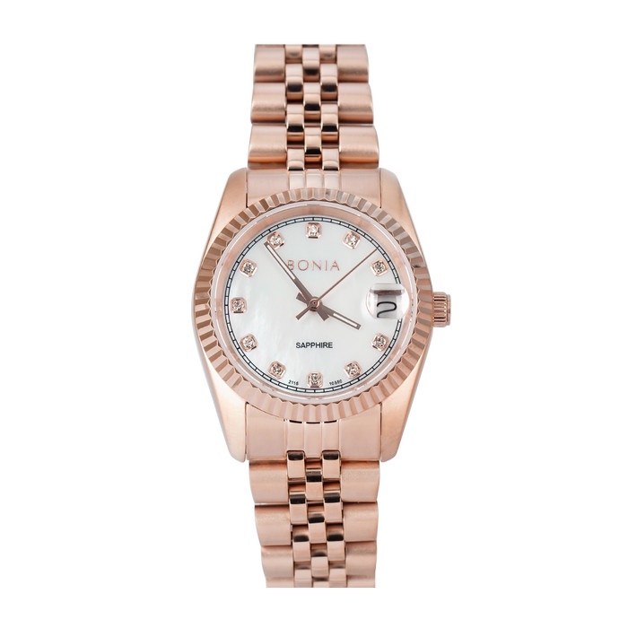 Jam Tangan Wanita BONIA B10550-3557 Rosegold Stainless Steel