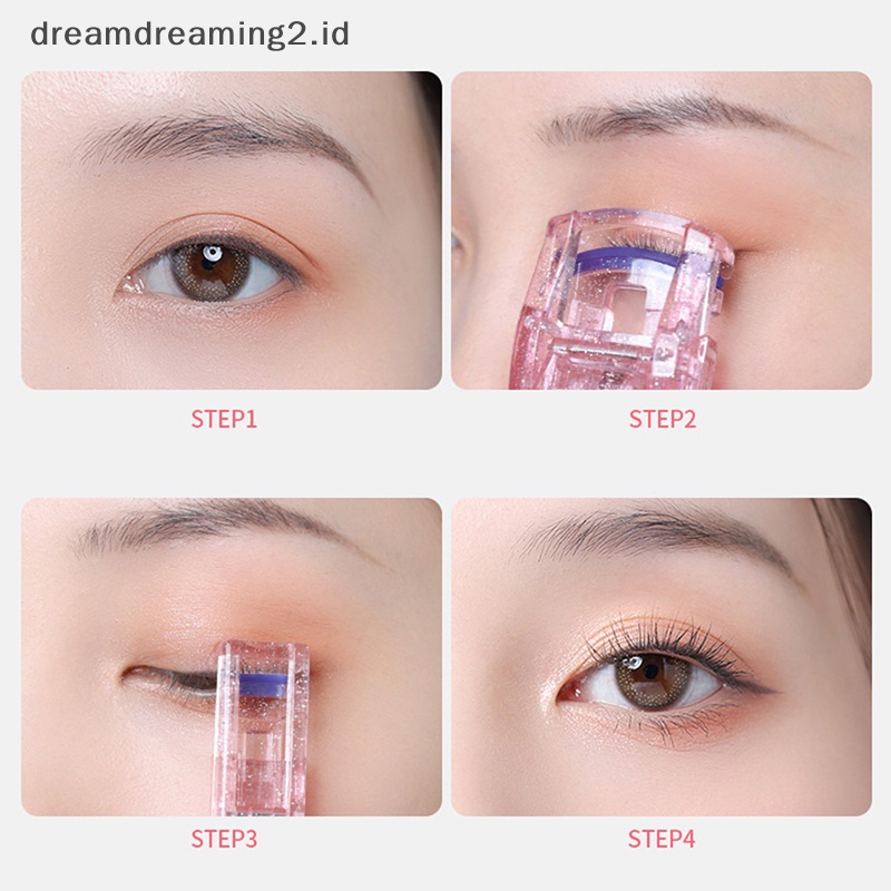 (drea) Portable Eyelashes Curler Sebagian Lebih Panjang Curling Lashes Makeup Styling Tool/