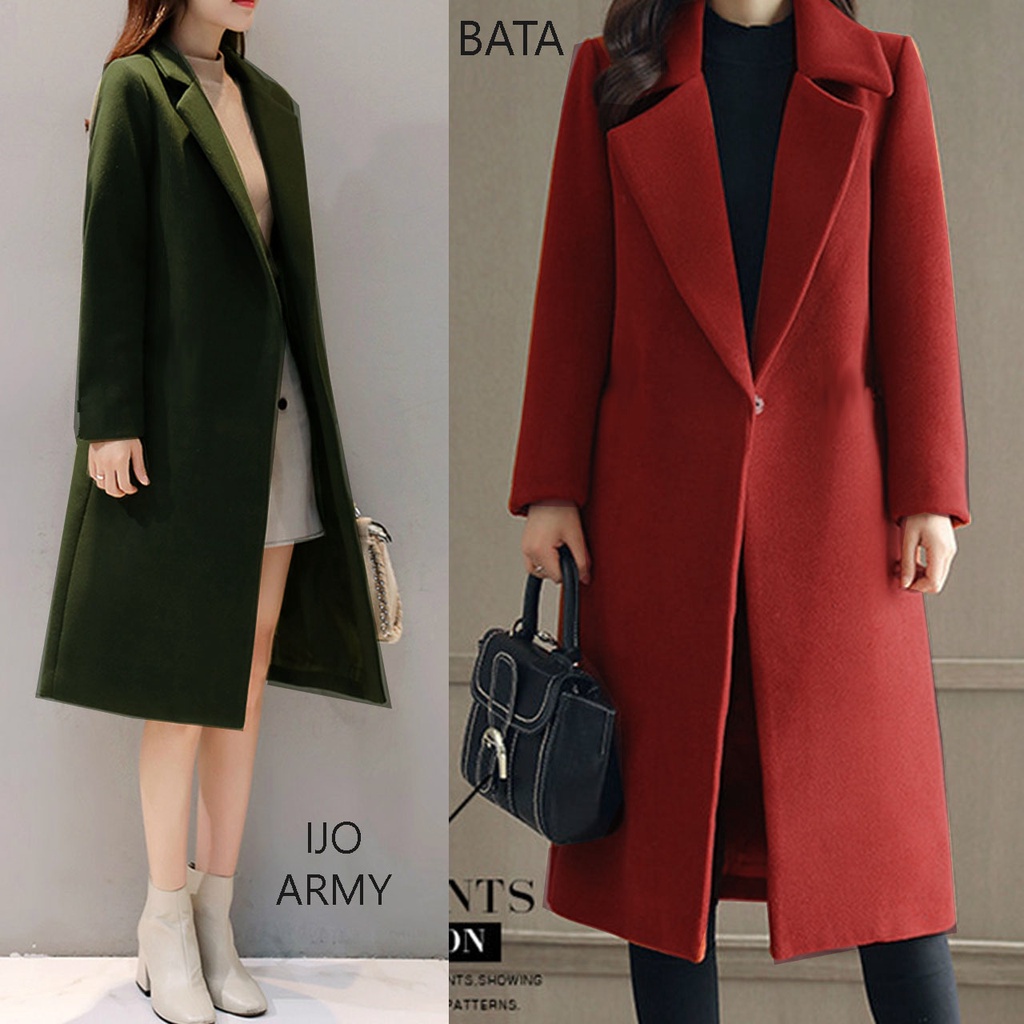 (W354) Plain coat blazer