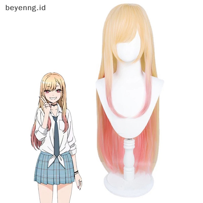 Beyen Anime My Dress-Up Darling Marin Kitagawa Cosplay Wig Rambut Gradasi Kuning ID