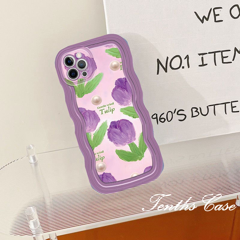 Untuk Huawei Y9 Prime 2019y9s Y7A Nova Y70 Y90 9 7Pro 7SE 7 5T 6SE 4e 3i 3e Honor 8X Wave Edge Purple Tulips Phone Case