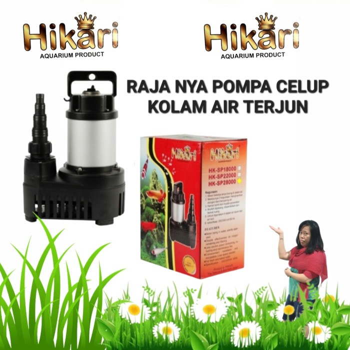 hikari 28000 power head pompa celup air kolam