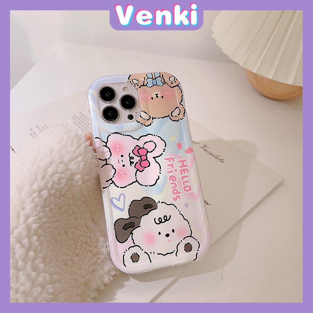 VENKI - Untuk iPhone 11 Case Bening Phone Case TPU Soft Shell Kantong Udara Tahan Guncangan Perlindungan Kamera Hewan Kartun Lucu Kompatibel dengan iPhone 14 13 Pro Max iPhone 12 Pro Max XR XS 7 8