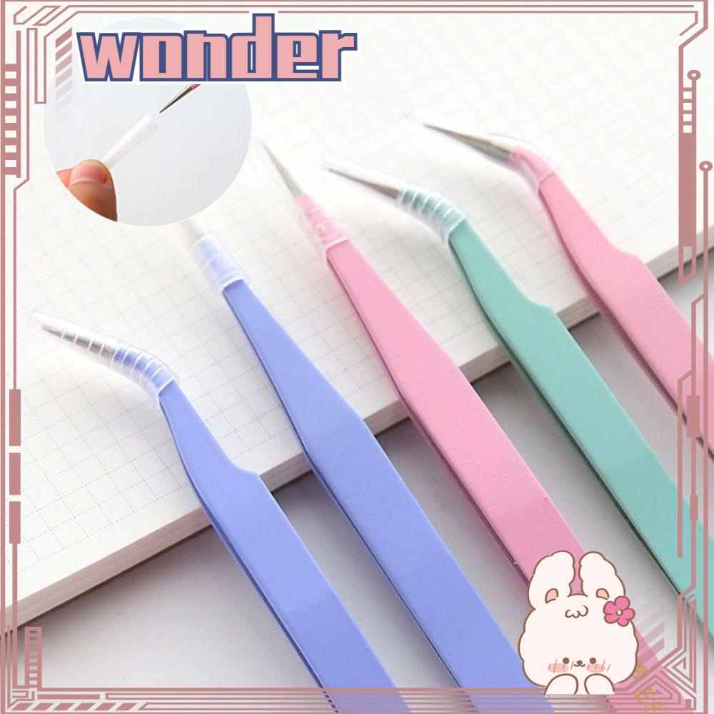 WONDER Pinset Scrapbooking Tape Stiker DIY Akun Tangan Stiker Kuku Melengkung Stainless Steel