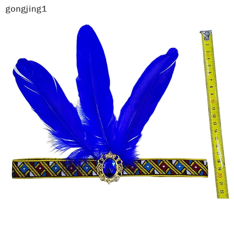 Ggg Bulu Hair Band Headband Bohemian Indian Gypsy Dance Show Headpiece Hiasan Kepala ID