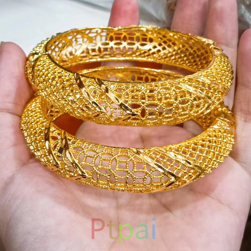 Gelang Tangan Wanita Gelang Bangkok Titanium Anti Karat Mewah Gelang Elegand lapis emas 24k gold Gel
