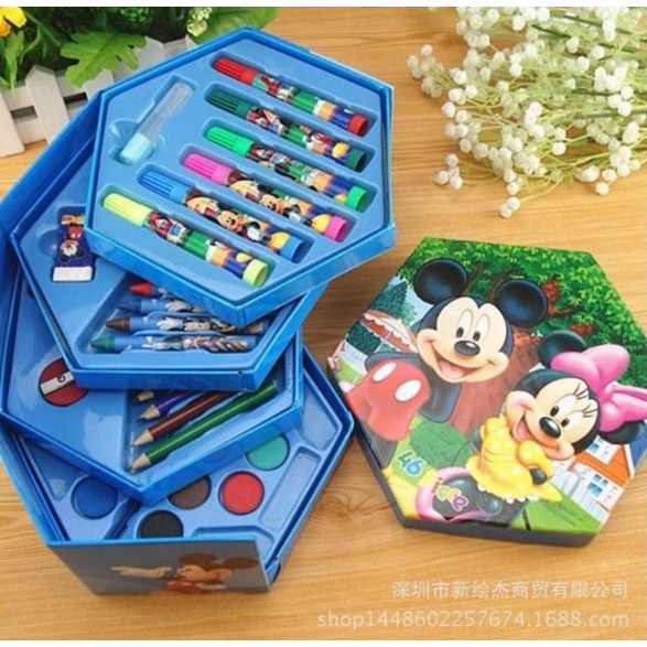 

SURIA - EDISI Disney Crayon Set Isi 46 Pensil Warna Spidol Cat Air Alat Lukis Mewarnai