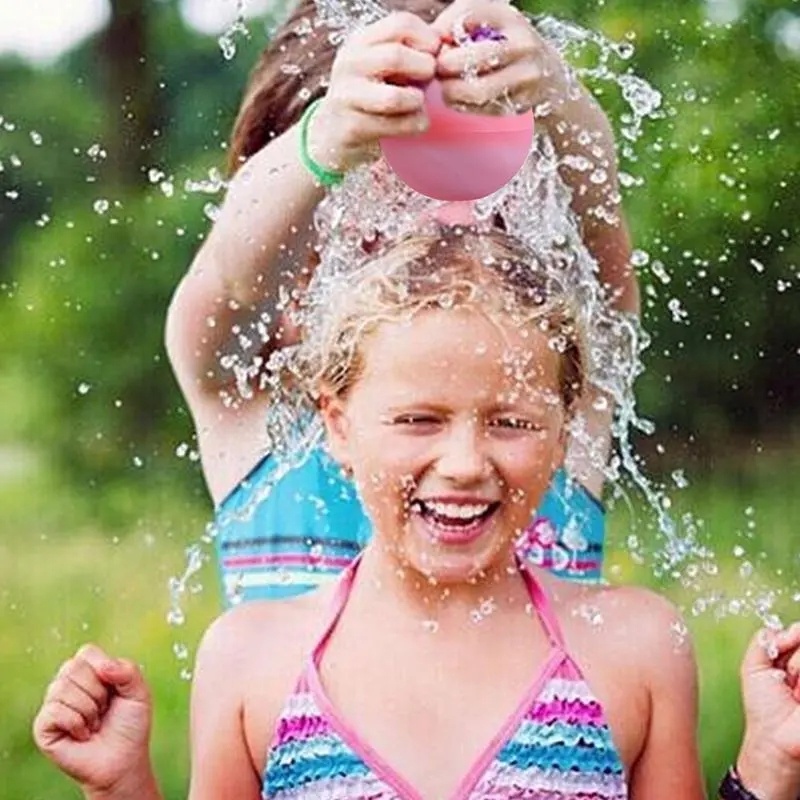 [Fitur] Musim Panas Pantai Anak Splash Balon/Bom Air Silikon Anak-Anak Dewasa/Mainan Air Kolam Renang/Bola Air Lempar Tangan Isi Cepat/Bola Air Reusable