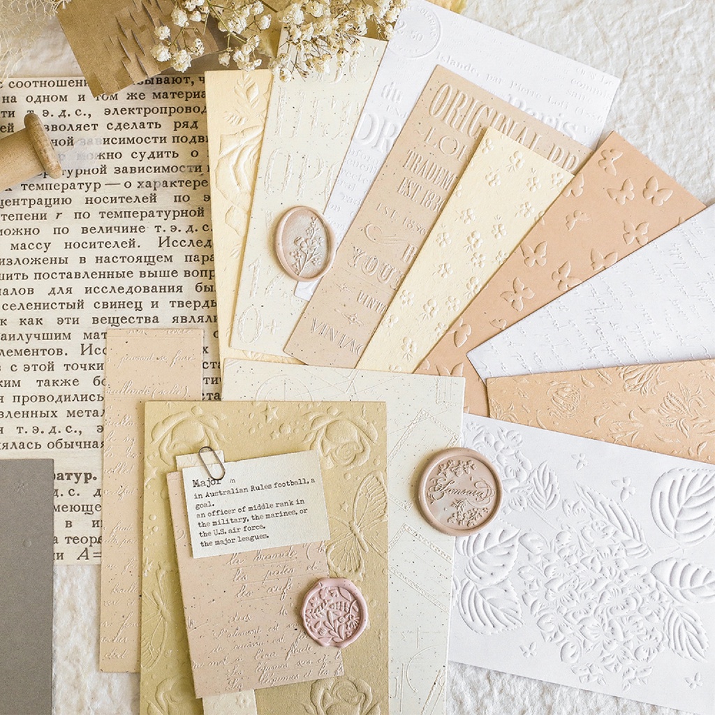 

[HARU] Dreamlike Drifting Cloud Series Paper Pack Deco Paper Journaling Scrapbook Journal kit Kertas Motif Bunga Bujo