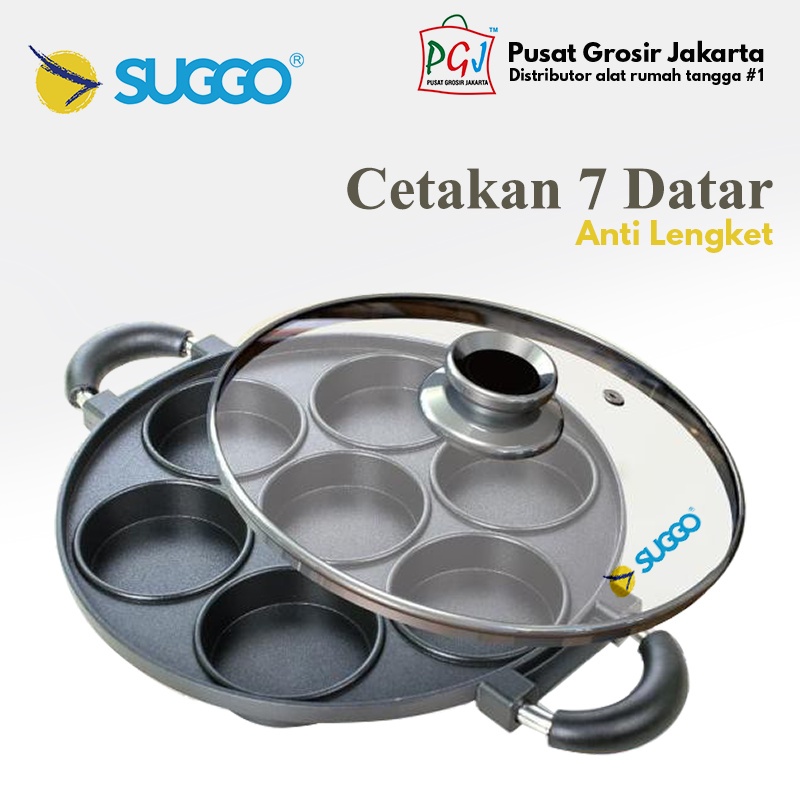 SUGGO Loyang Cetakan Anti Lengket All Type Termurah Lengkap / Cetakan Kue Donat Martabak Mini Dorayaki Takoyaki Serbaguna Dengan Tutup Kaca DIVASTORE
