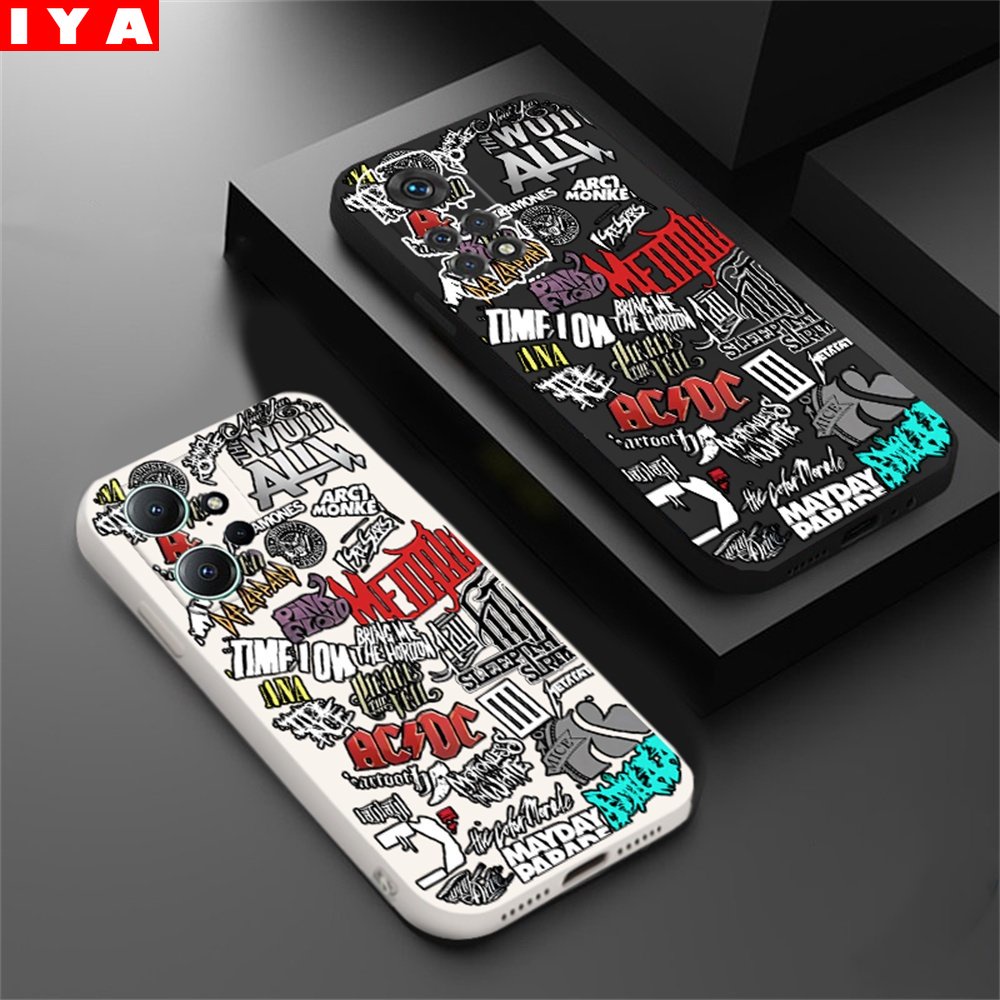 Case Redmi 12 Note 12 12 Pro Poco C40 11S 11 Pro Redmi 12C 10C 10A 9C 9T Note10 5G Note 10S Note 9s Poco F4 M3 Pro X5 X3 Pro NFC Label Fashion Font Kreatif Lembut Silikon Penutup Telepon