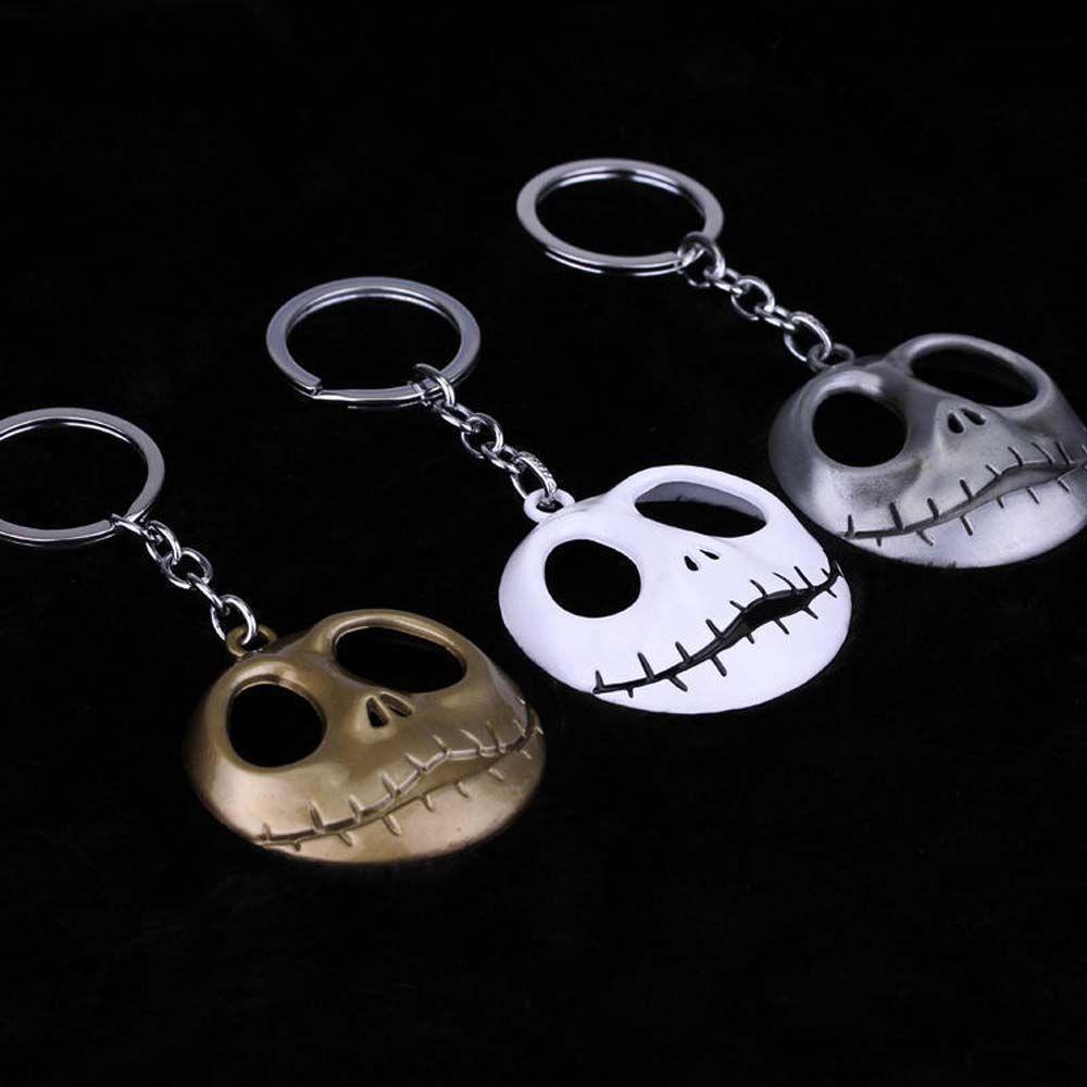 【 ELEGANT 】 Gantungan Kunci Masker Tengkorak Hadiah Perhiasan Hadiah Halloween Charm The Nightmare Before Christmas Key Holder Jack Gantungan Kunci Mobil