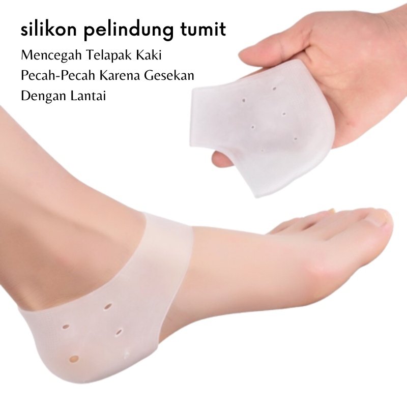 GOS C104 - Silikon Pelindung Tumit Kaki / Pelindung Tumit Kaki isi 2 Pcs / Insole Silikon Elastis