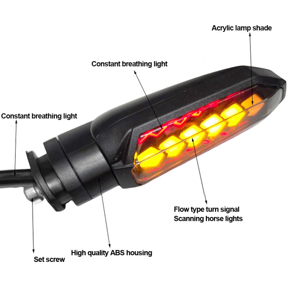 Openmall 1PC Lampu Sein LED Motor Berpayet Amber Mengalir Lampu Indikator LED Aksesoris Untuk Honda150 CB150R 300R Klik1251 1501 F5N8