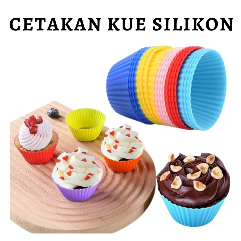 GOS -D305- Cetakan Kue Silikon - Cupcake Silikon Anti Panas - Cetakan Serbaguna Puding Cake