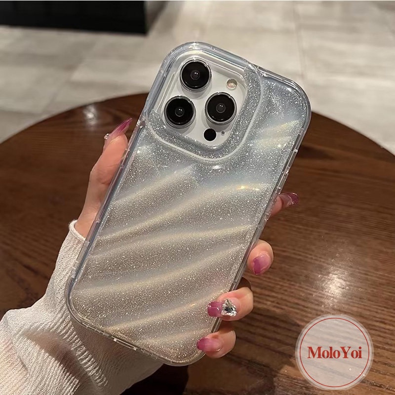 3D Stereo Corrugation Pattern Solid Color Case Compatible For IPhone 7Plus 6S 7 6 8 Plus XR XS X MAX 11 14 13 12 Pro Max SE 2020 Creative Gradation Laser Card Simple Soft Tpu Case