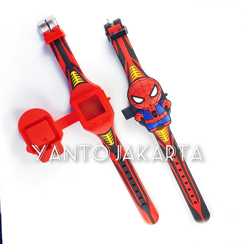 JAM TANGAN LED ANAK LAKI LAKI KARAKTER SPIDERMAN