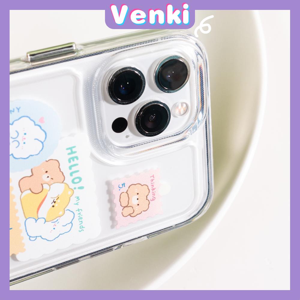 VENKI - Untuk iPhone 11 Ponsel Case Bening Lubang Besar Ruang Case TPU Soft Shell Shockproof Perlindungan Kamera Hewan Lucu Kompatibel dengan iPhone 14 13 Pro max 12 Pro Max 11 xr xs 7 8 Plus