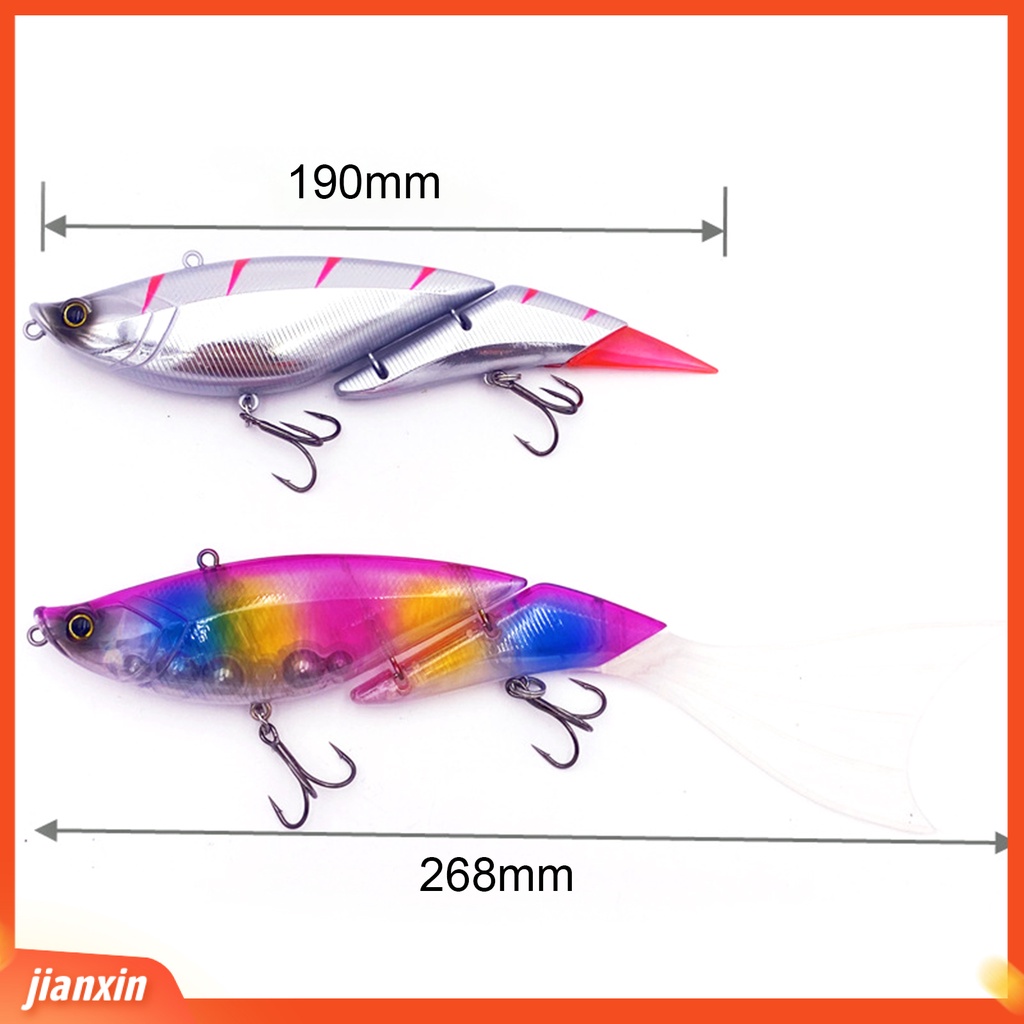 (In Stock) 190mm 55g Pemancingan Umpan Kait Ganda Penampilan Realistis Universal Topwater Memancing Ikan Kecil Ekor Keras Swimbait Untuk Memancing Di Laut