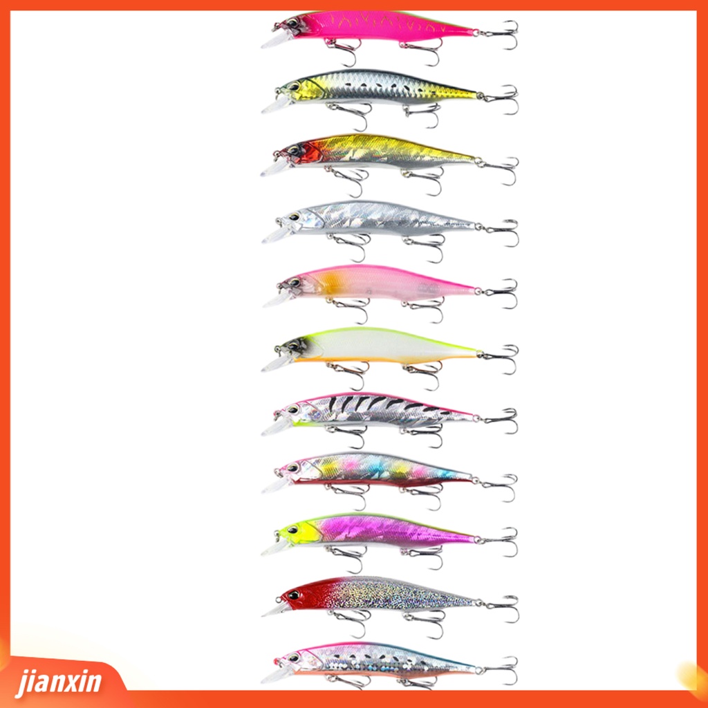 (In Stock) 12cm /15g Umpan Pancing Kait Tajam Realistis Profesional Anti-Korosi Dapat Digunakan Kembali Pengecoran Panjang 3D Mata Ikan Kecil Umpan Umpan Buatan Wobbler Peralatan Memancing