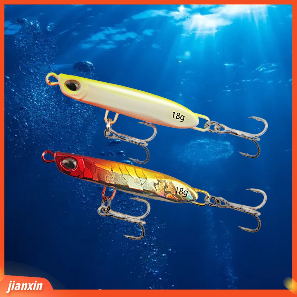 (In Stock) 18g /5.9cm Umpan Umpan Ikan Penembus Kuat Tajam Hidup Simulasi Warna-Warni Bentuk Ikan Tenggelam Bantu Kait Untuk Memancing