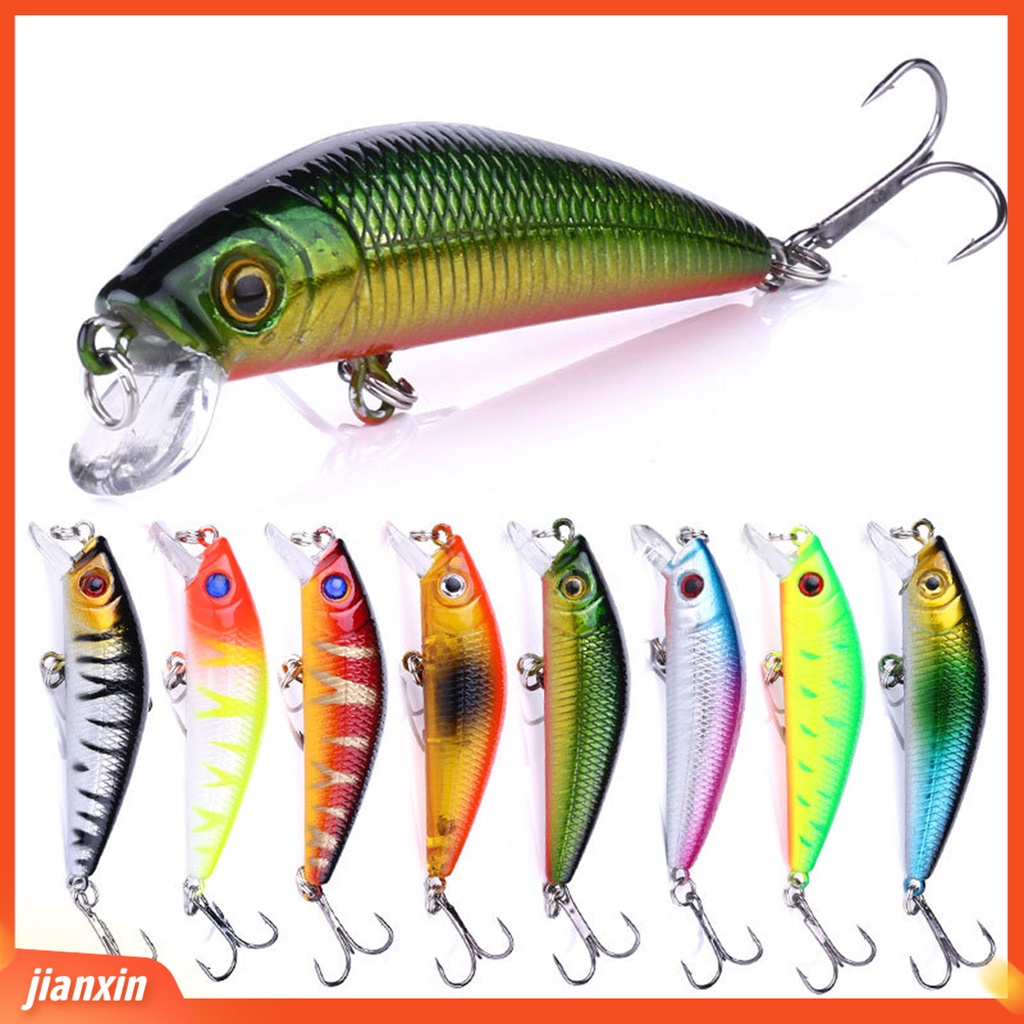 (In Stock) 7cm/8g Umpan Umpan Treble Hook 3D Mata Lambat Tenggelam Tahan Air Kesetiaan Besar Memancing Bentuk Realistis Reusable Crankbait Fishing Lure Alat Pancing