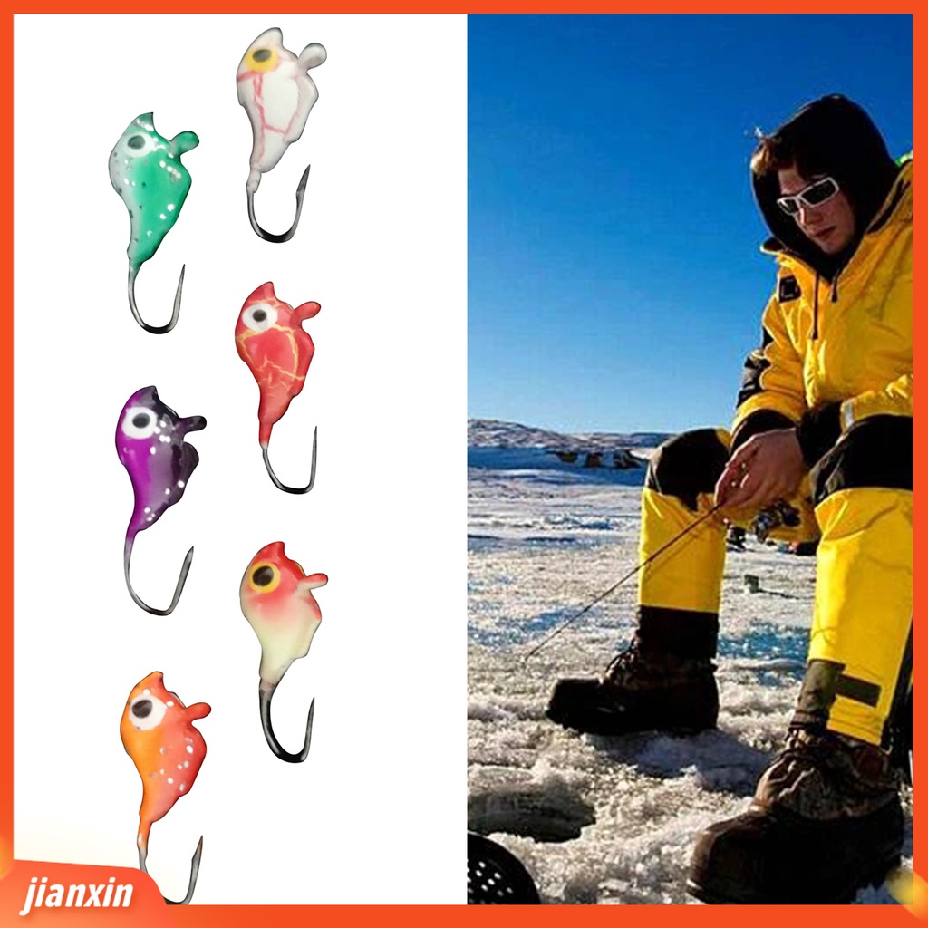 (In Stock) 18Pcs/Set Es Umpan Pancing Berbentuk Lumba Kait Tajam Warna-Warni Buatan Umpan Jig Kepala Aksesori Kait Kecil Untuk Outdoor