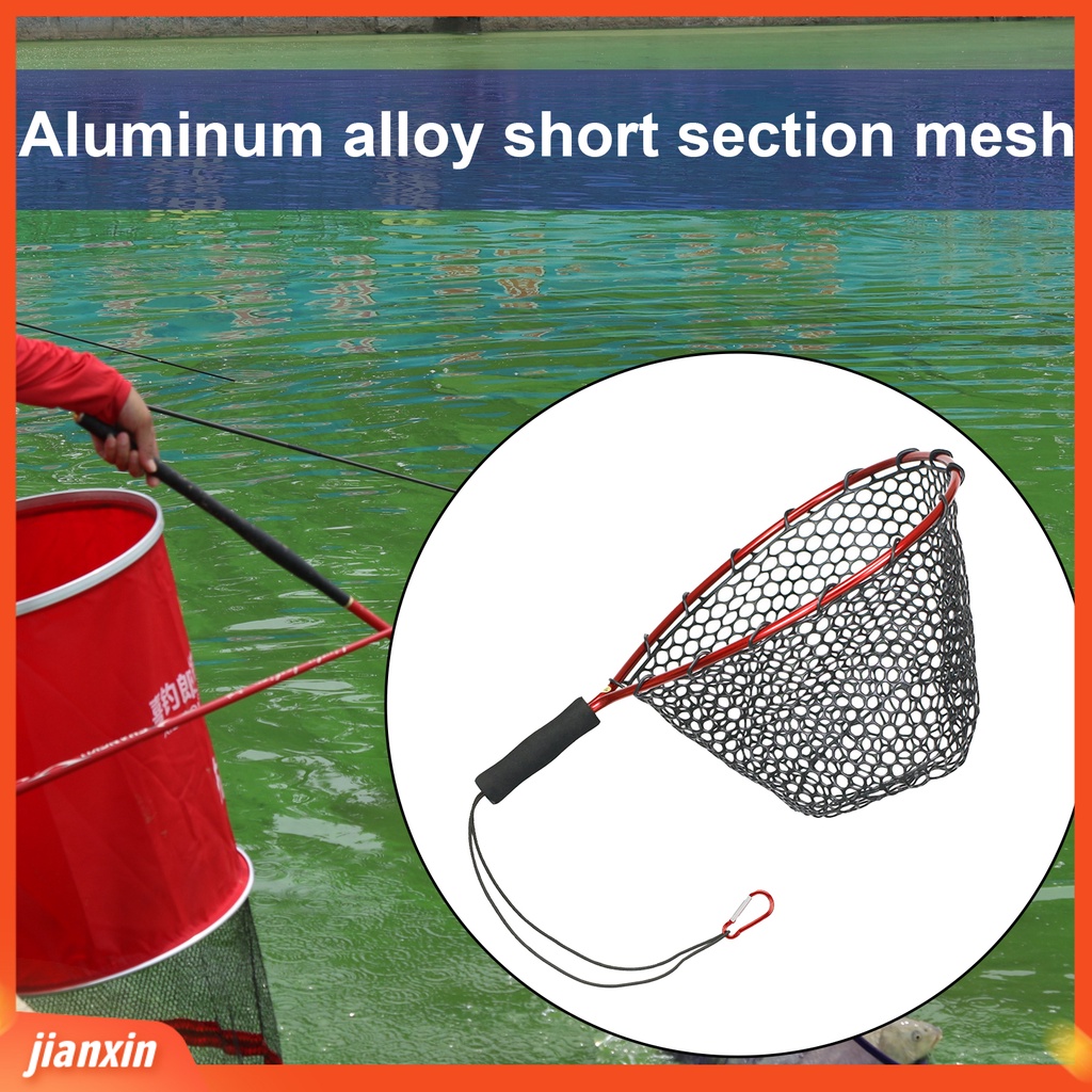 (In Stock) Jaring Pendaratan Pancing Fleksibel Kuat Kapasitas Mini Floating Mesh Landing Dip Net Alat Pancing Untuk Outdoor