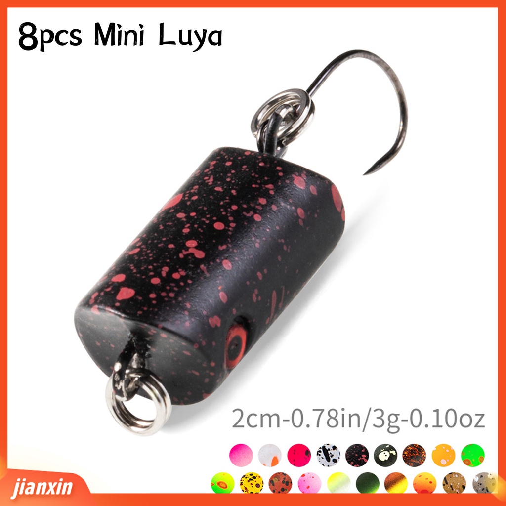 (In Stock) 8Pcs 3g /20mm Umpan Pancing Mini Tahan Aus ABS Tahan Aus Untuk Menarik Umpan VIB Untuk Memancing