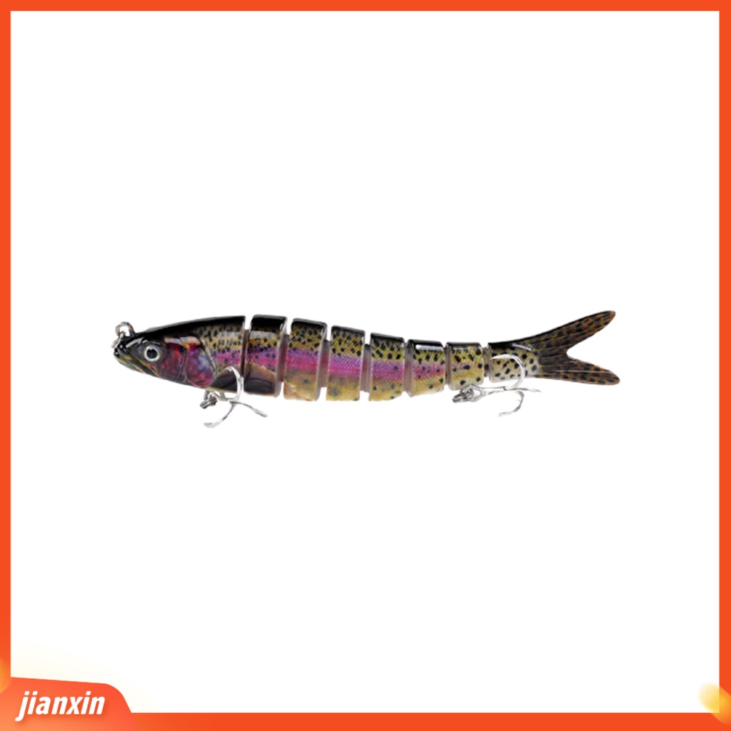 (In Stock) 14cm 27g Ekor Runcing Buatan Multi Jointed 8segments Fishing Lure Dengan Pengait