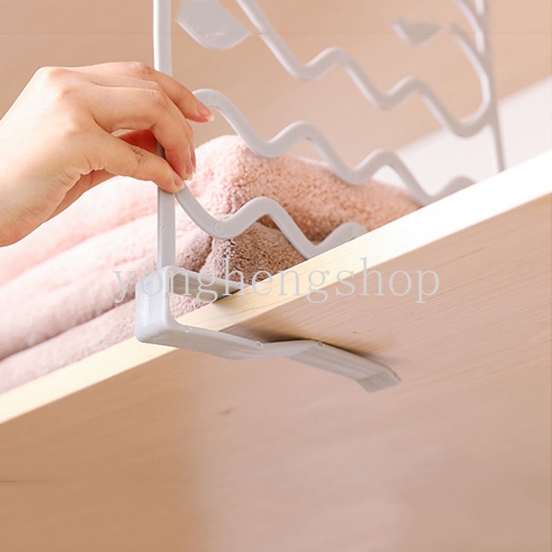 Papan Pemisah Lemari Pakaian Baju Pakaian Dalam Rak Partisi Kabinet Rak Gantungan Handuk Rak Buku Pemisah Closet Divider Stand Home Organizer