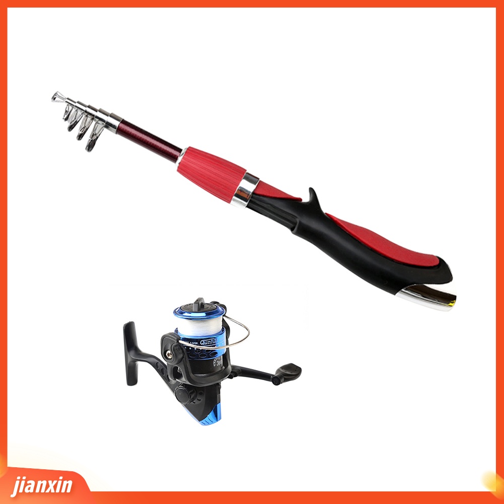 (In Stock) Pegangan Lipat Teleskopik Mini Portabel 1.4m Pancing Dengan 3BB Spinning Reel