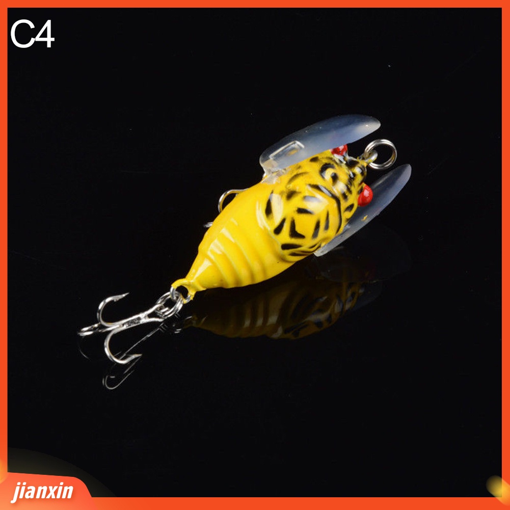 (In Stock) 1pc 4cm Fishing Tackle Lure Top Air Plastik Serangga Cicada Bass Umpan Keras