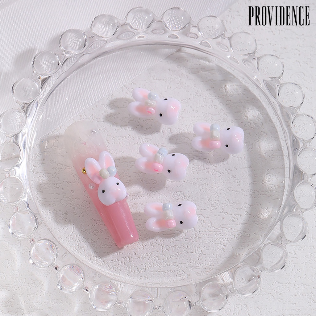 Providence 10Pcs Perhiasan Kuku Kelinci Kecil Hiasan Kuku Kartun Lucu Untuk Aksesoris Kuku Yang Indah Dan Menawan
