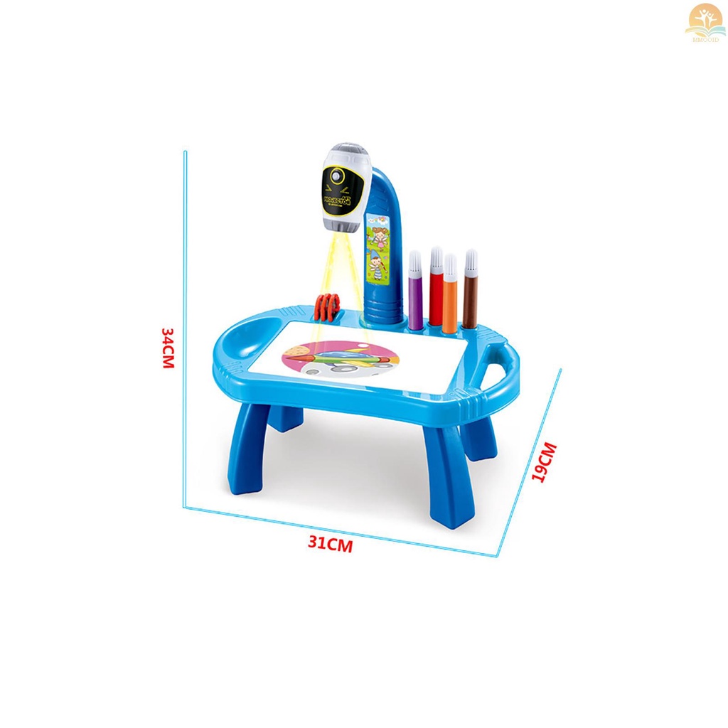 In Stock Meja Belajar Anak Trace and Draw Proyektor Art Drawing Board Proyeksi Jiplak Lukisan Meja Mainan Hadiah Edukasi Dini Untuk Anak Laki-Laki Perempuan Diatas 3th